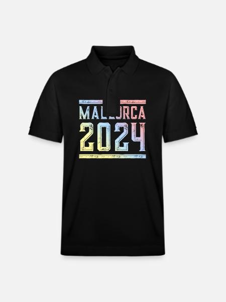 Mallorca 2024 Bunt - Stanley/Stella Unisex Bio-Poloshirt PREPSTER - Schwarz