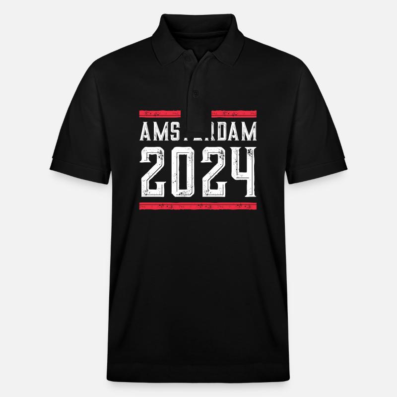 Vacances à Amsterdam 2024 - Polo PREPSTER bio Stanley/Stella Unisexe - noir