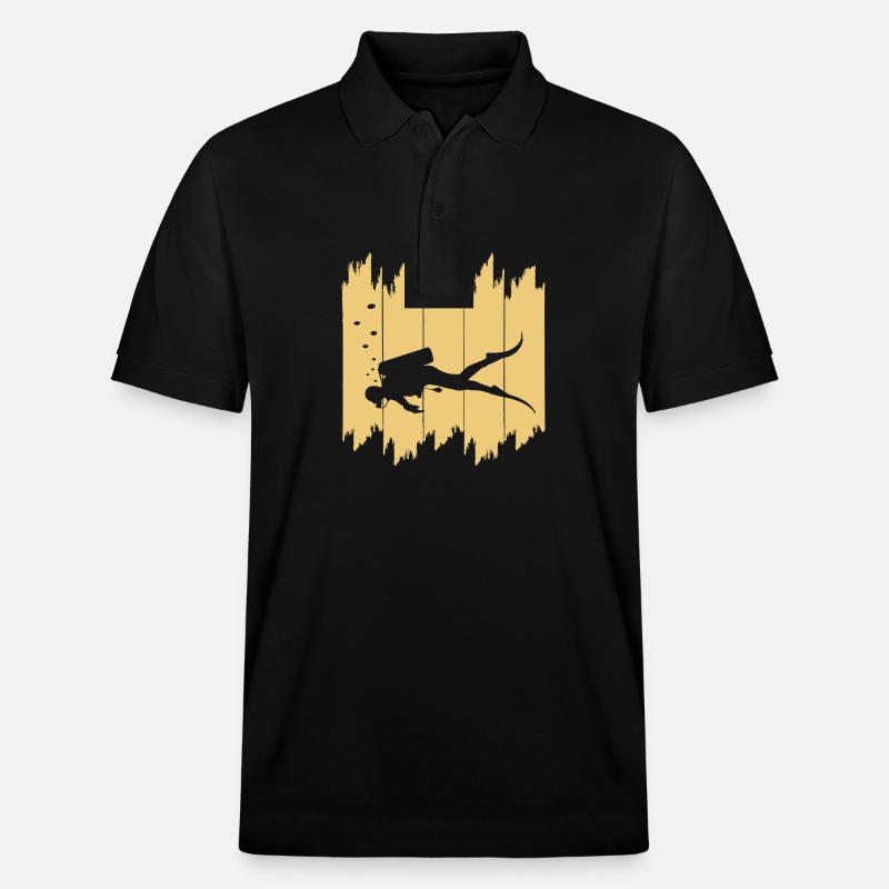 Tauchen Diving - Stanley/Stella Unisex Bio-Poloshirt PREPSTER - Schwarz
