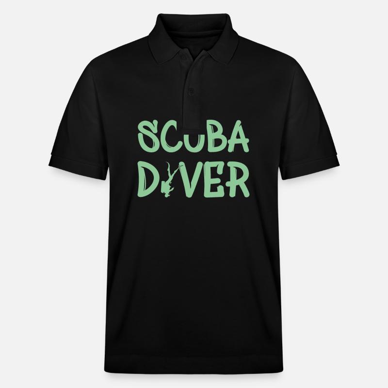 scuba diver - Stanley/Stella Unisex Bio-Poloshirt PREPSTER - Schwarz