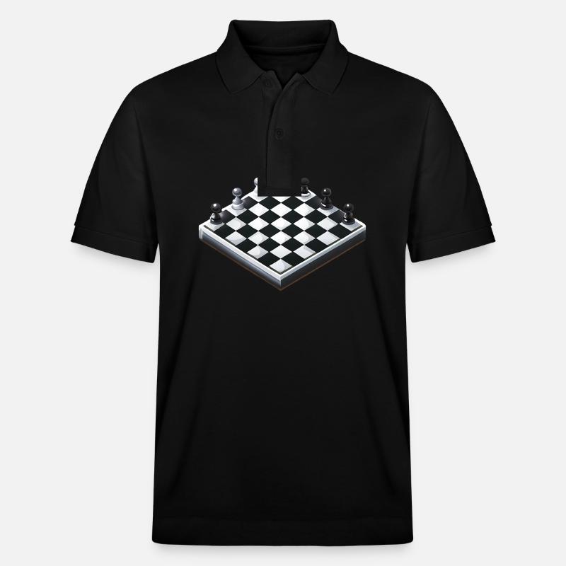 Schachbrett Schach - Stanley/Stella Unisex Bio-Poloshirt PREPSTER - Schwarz