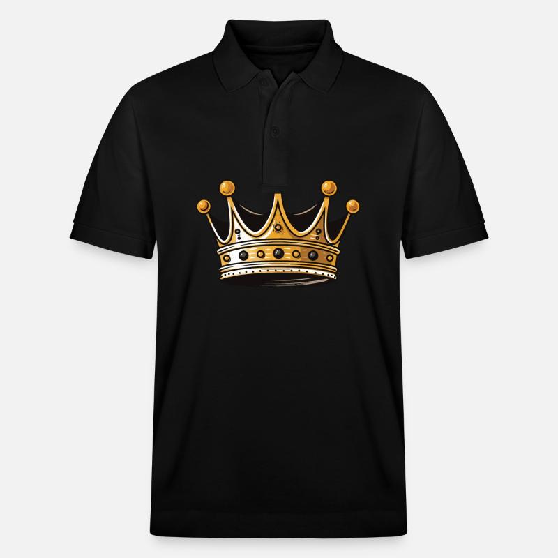 Symbole de la couronne - Polo PREPSTER bio Stanley/Stella Unisexe - noir