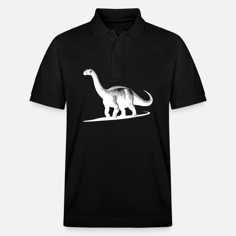 Dinosaure géant Dino Brachiosaurus - Polo PREPSTER bio Stanley/Stella Unisexe - noir