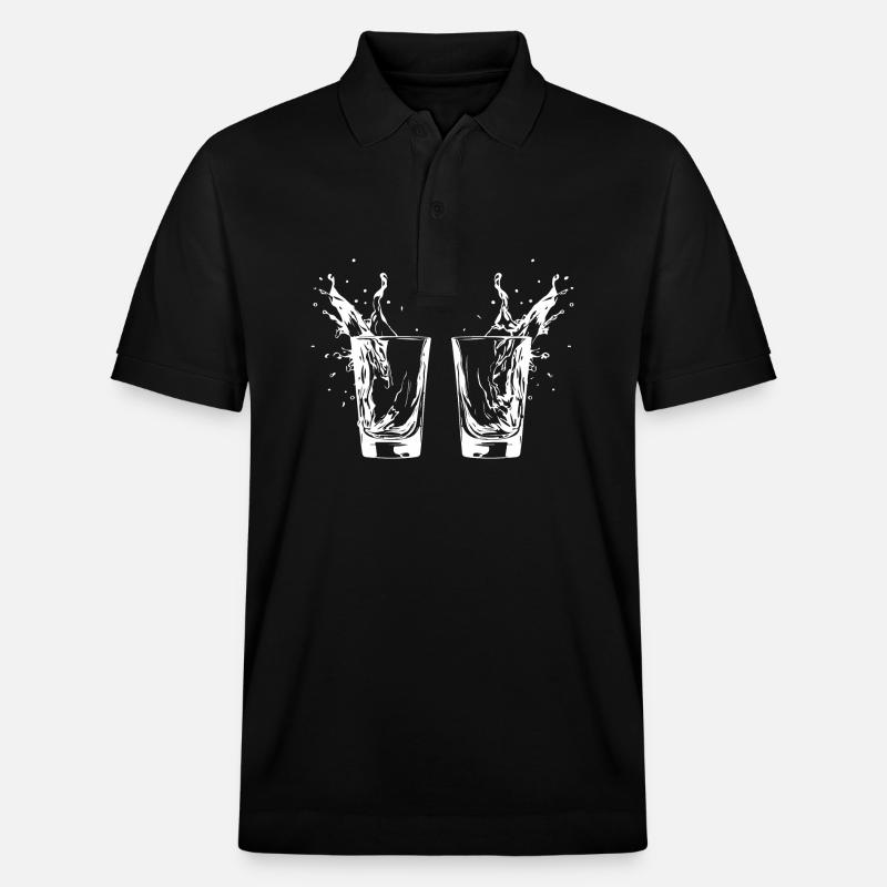 Tequila Glass Cheers Party - Polo PREPSTER bio Stanley/Stella Unisexe - noir