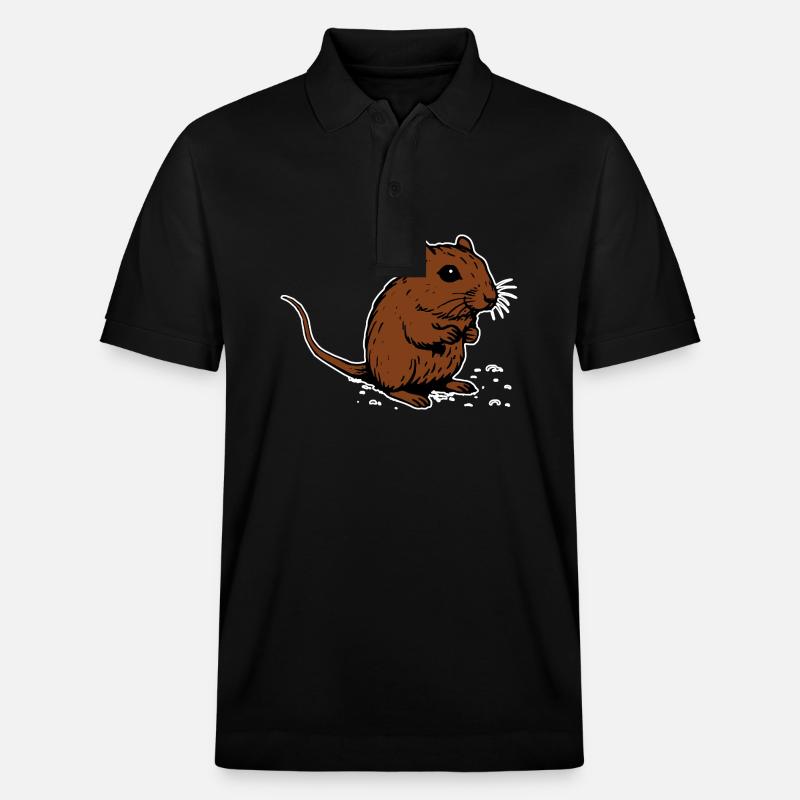 Cadeau Gerbil Brown - Polo PREPSTER bio Stanley/Stella Unisexe - noir