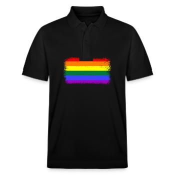 Lgbtq - Stanley/Stella Unisex Bio-Poloshirt PREPSTER - Schwarz - Vorne - Roxy (174cm) & Andy (188cm)