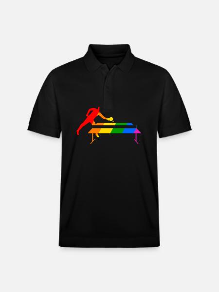 Rainbow Table Tennis - Stanley/Stella Unisex Organic Polo Shirt PREPSTER - black