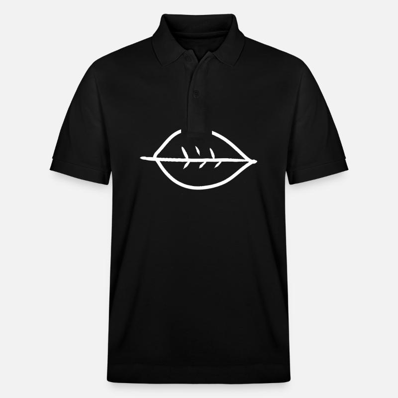 blatt form natur - Stanley/Stella Unisex Bio-Poloshirt PREPSTER - Schwarz
