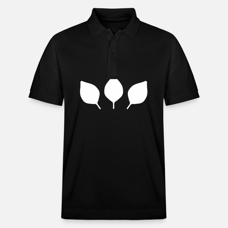 plantes nature trois feuilles feuille vert - Polo PREPSTER bio Stanley/Stella Unisexe - noir