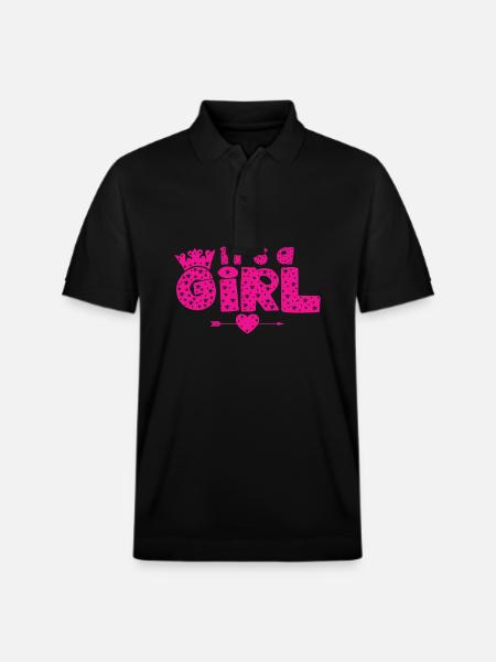 It's a girl - Stanley/Stella Unisex Organic Polo Shirt PREPSTER - black