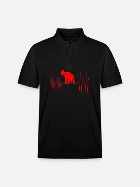 Sabre-toothed tiger - Stanley/Stella Unisex Organic Polo Shirt PREPSTER - black