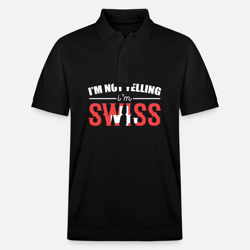 Schweiz Schweizer Schweizerdeutsch - Stanley/Stella Unisex Bio-Poloshirt PREPSTER - Schwarz