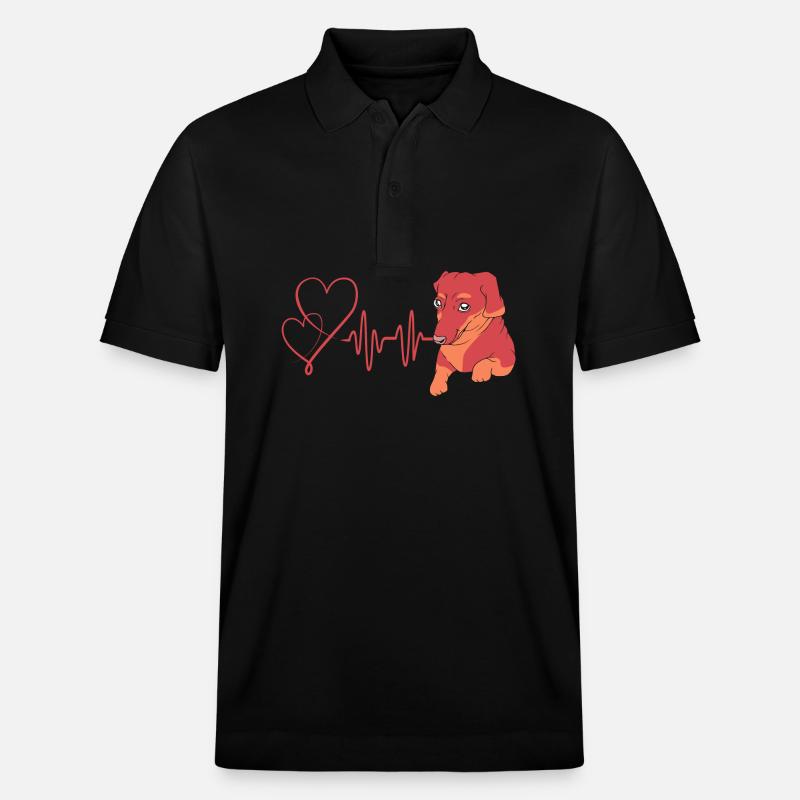 Dackel - Stanley/Stella Unisex Bio-Poloshirt PREPSTER - Schwarz