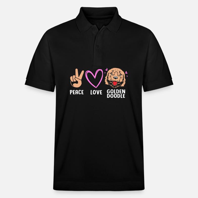 Goldendoodle - Stanley/Stella Unisex Bio-Poloshirt PREPSTER - Schwarz