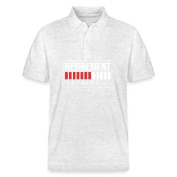 Ruhestand Rentnerin Rente Rentner - Stanley/Stella Unisex Bio-Poloshirt PREPSTER - Weiß meliert - Vorne - Roxy (174cm) & Andy (188cm)