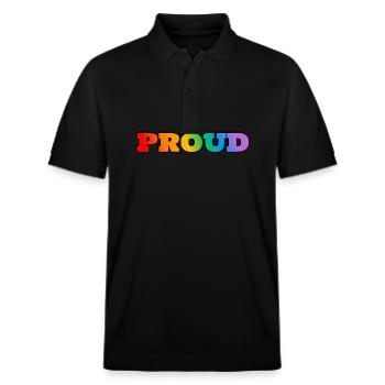 STOLZER LGBT-STOLZ - Stanley/Stella Unisex Bio-Poloshirt PREPSTER - Schwarz - Vorne - Roxy (174cm) & Andy (188cm)