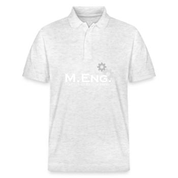 Master of Engineering Engineer M.Eng. graduation - Stanley/Stella Unisex Organic Polo Shirt PREPSTER - heather white - Front - Roxy (174cm) & Andy (188cm)