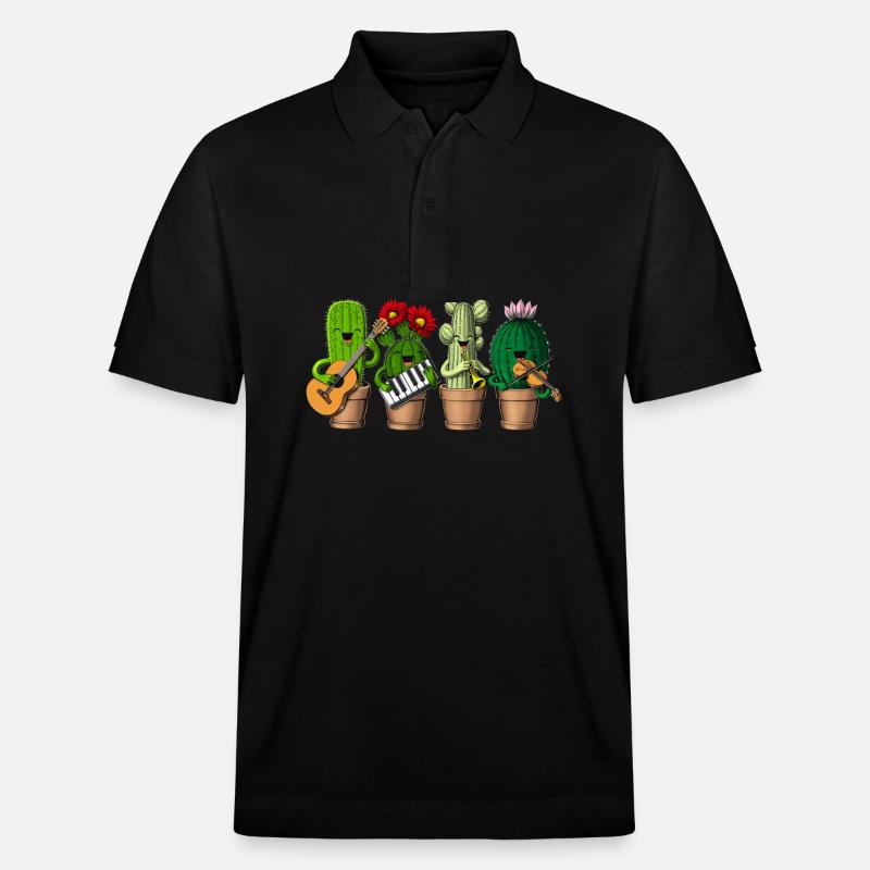 Drôle de cactus - Polo PREPSTER bio Stanley/Stella Unisexe - noir