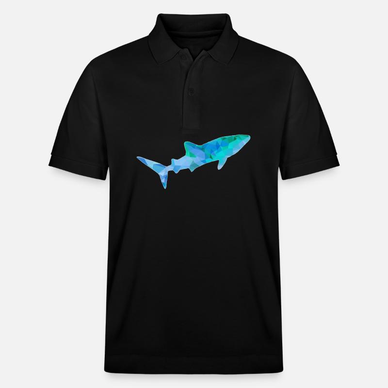 Requin-baleine bleu vert - Polo PREPSTER bio Stanley/Stella Unisexe - noir