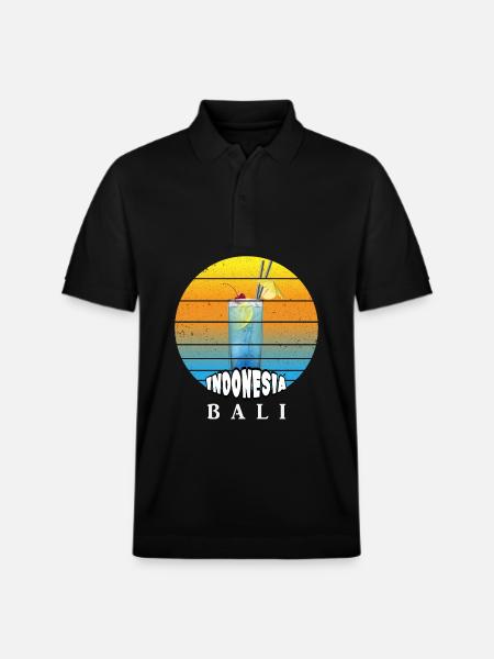 Bali - Indonesia - Stanley/Stella Unisex Organic Polo Shirt PREPSTER - black