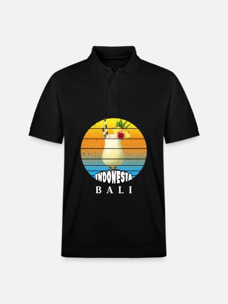 Bali - Indonesia - Stanley/Stella Unisex Organic Polo Shirt PREPSTER - black