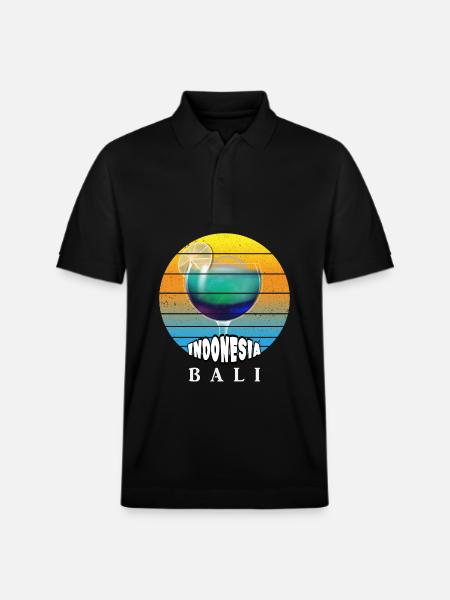 Bali - Indonesia - Stanley/Stella Unisex Organic Polo Shirt PREPSTER - black