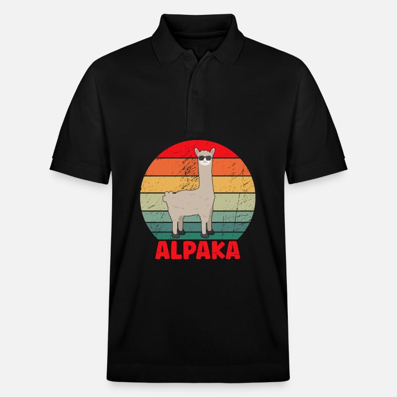 Cool Alpaka Design - Stanley/Stella Unisex Bio-Poloshirt PREPSTER - Schwarz
