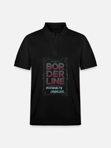 Borderline - Stanley/Stella Unisex Bio-Poloshirt PREPSTER - Schwarz
