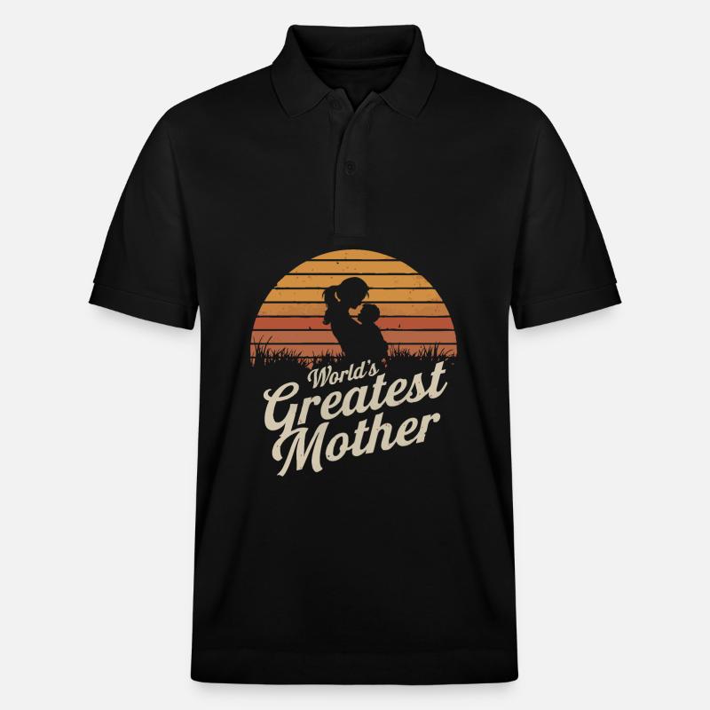 Die beste Mutter der Welt - Stanley/Stella Unisex Bio-Poloshirt PREPSTER - Schwarz