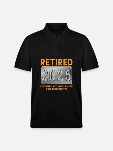 Retired 2025 - Finally Retired - Stanley/Stella Unisex Organic Polo Shirt PREPSTER - black