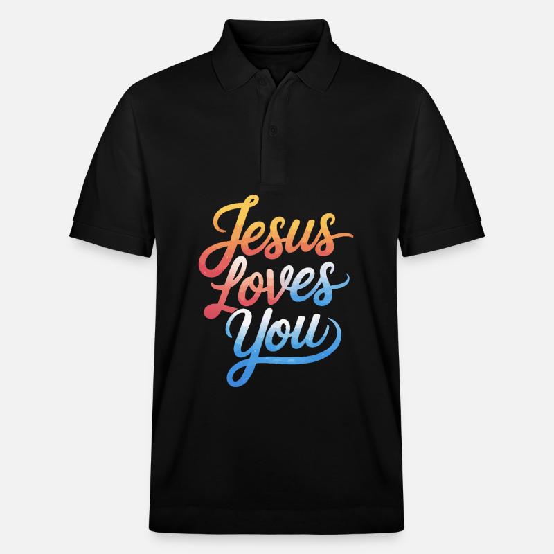 Jésus vous aime ! - Polo PREPSTER bio Stanley/Stella Unisexe - noir