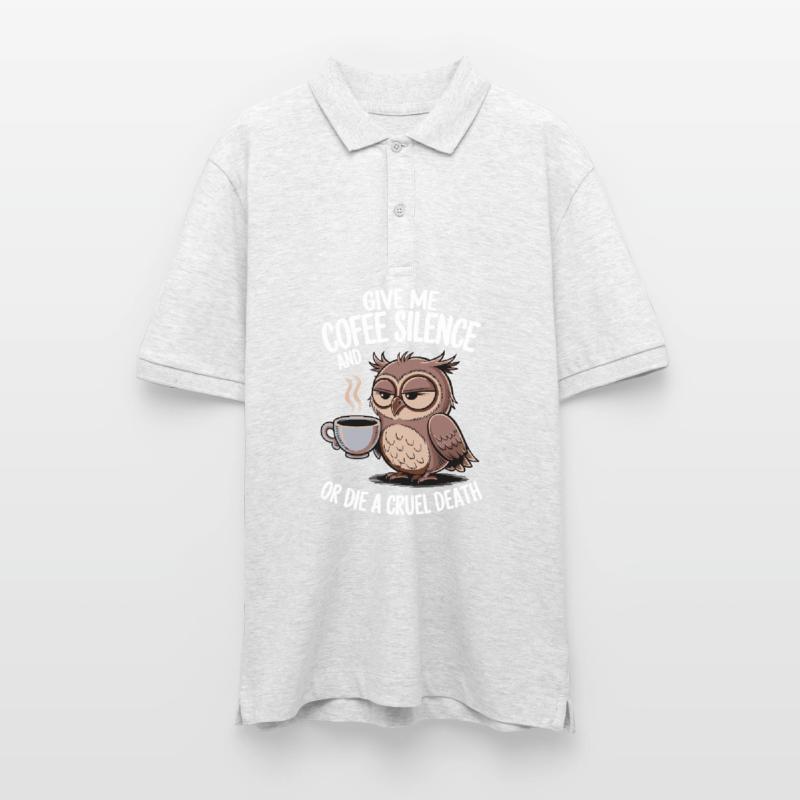 Kaffee Eule - geb mir Kaffee und Stille oder stirb Stanley/Stella Unisex Bio-Poloshirt PREPSTER