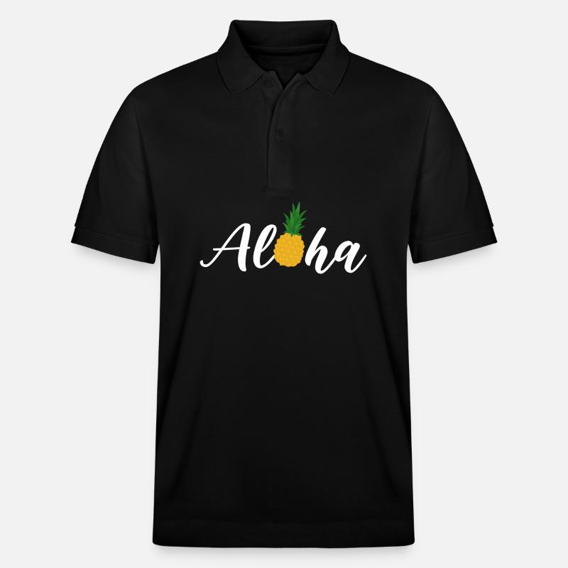 Ananas Aloha - Stanley/Stella Unisex Bio-Poloshirt PREPSTER - Schwarz