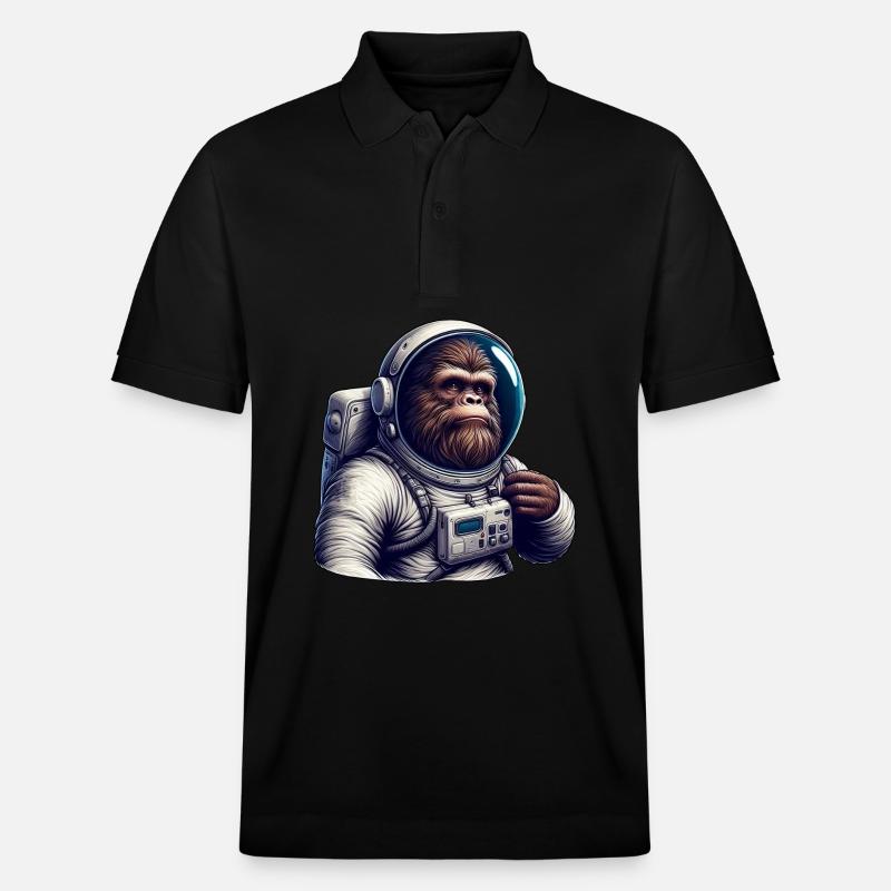 Astronaute gorille dans l’espace - Polo PREPSTER bio Stanley/Stella Unisexe - noir