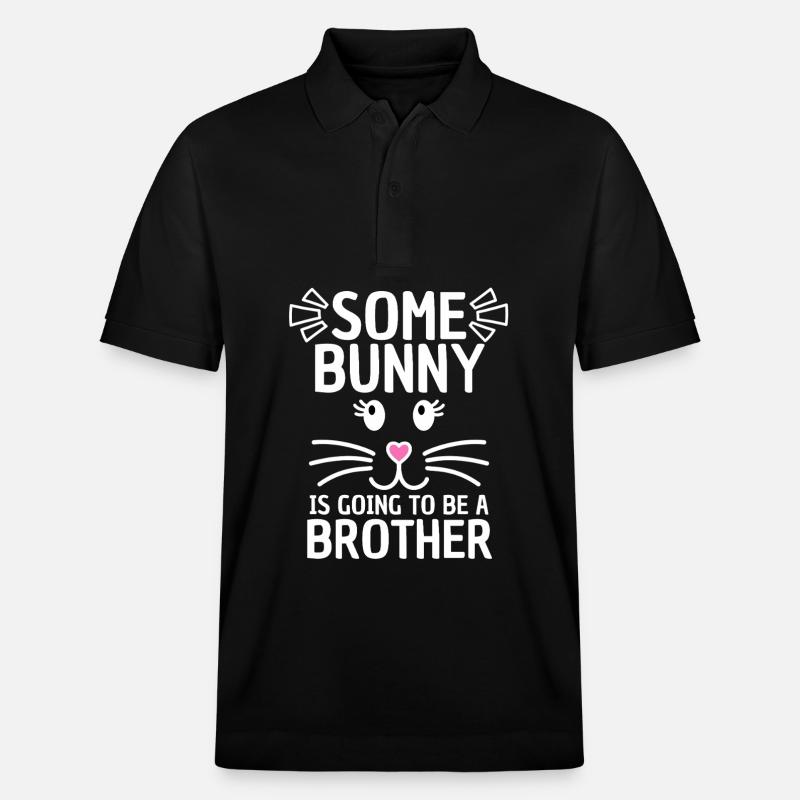 Funny Easter Saying Brother Easter - Stanley/Stella Unisex Organic Polo Shirt PREPSTER - black