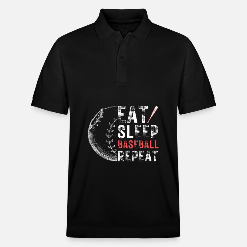 Baseball Fan Spruch Baseballteam - Stanley/Stella Unisex Bio-Poloshirt PREPSTER - Schwarz