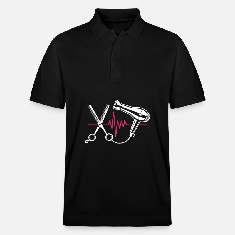 Coupe de cheveux de coiffeur - Polo PREPSTER bio Stanley/Stella Unisexe - noir