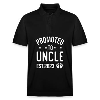 Promu Oncle Oncle 2023 - Polo PREPSTER bio Stanley/Stella Unisexe - noir - Devant - Roxy (174cm) & Andy (188cm)