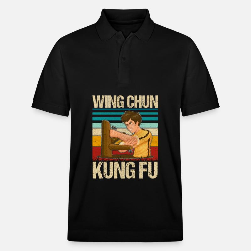 Wing Chun Kung Fu - Polo PREPSTER bio Stanley/Stella Unisexe - noir