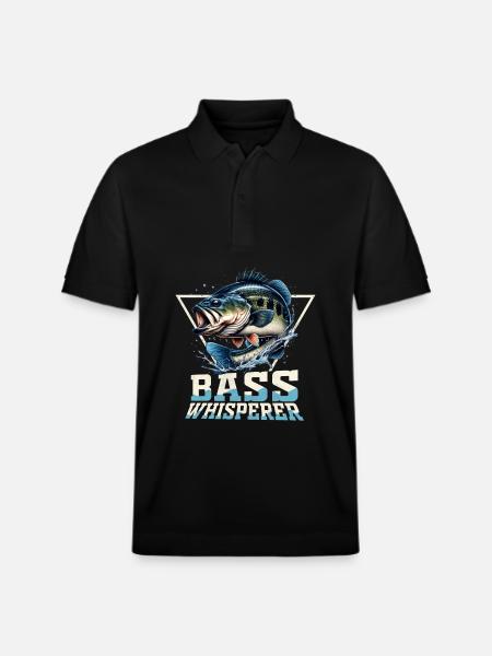 Achigan Whusperer - Polo PREPSTER bio Stanley/Stella Unisexe - noir