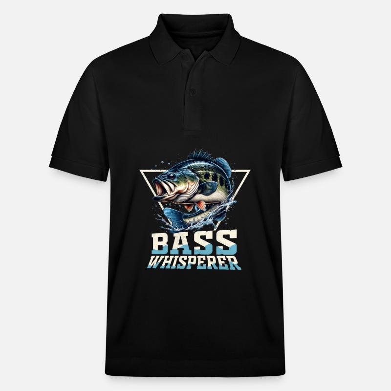 Achigan Whusperer - Polo PREPSTER bio Stanley/Stella Unisexe - noir