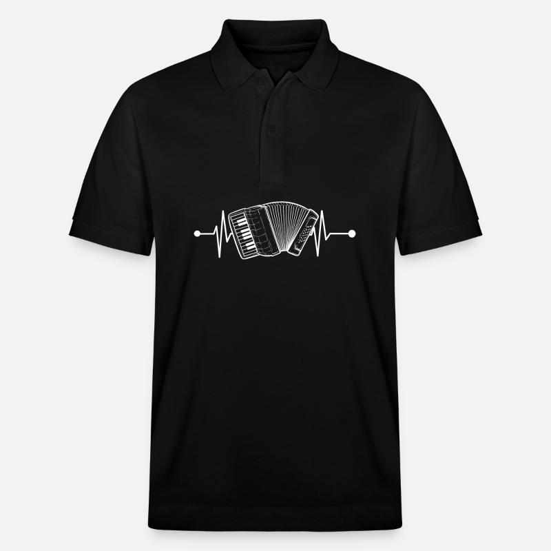 Akkordeon - Stanley/Stella Unisex Bio-Poloshirt PREPSTER - Schwarz