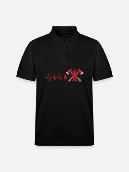Firefighter Fire Brigade - Stanley/Stella Unisex Organic Polo Shirt PREPSTER - black