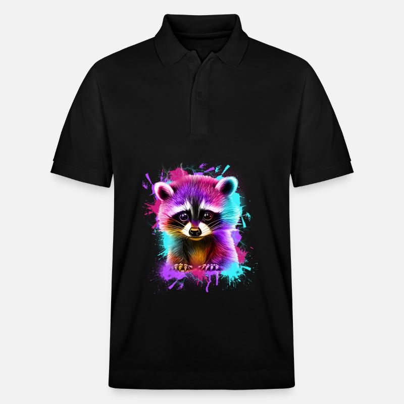 Waschbär - Stanley/Stella Unisex Bio-Poloshirt PREPSTER - Schwarz