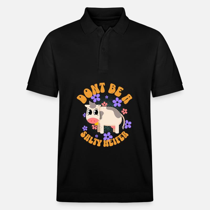 Kuh Kühe - Stanley/Stella Unisex Bio-Poloshirt PREPSTER - Schwarz