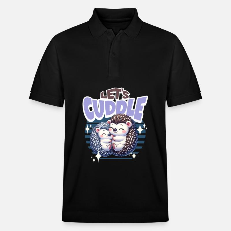 Igel Lets Cuddle - Stanley/Stella Unisex Bio-Poloshirt PREPSTER - Schwarz