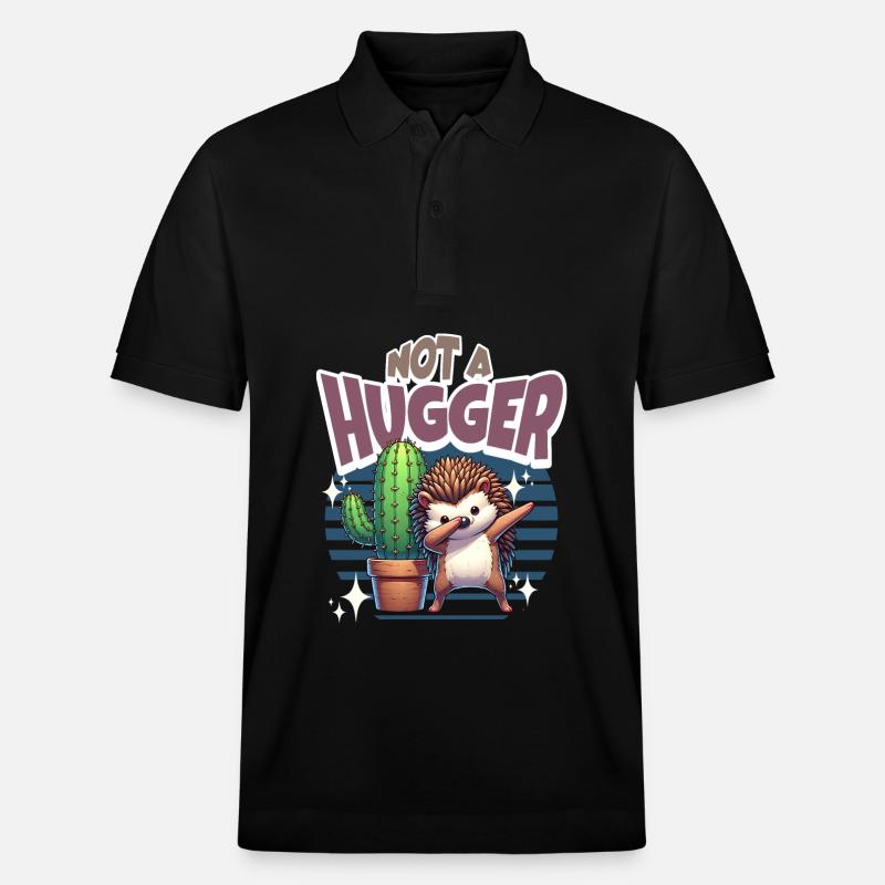 Pas un cactus hérisson Hugger - Polo PREPSTER bio Stanley/Stella Unisexe - noir
