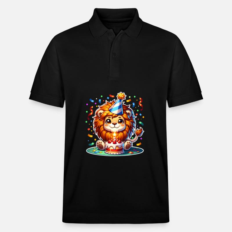 Confettis d’anniversaire Leo - Polo PREPSTER bio Stanley/Stella Unisexe - noir