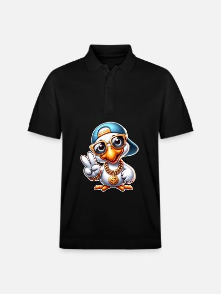 Dodo Cool Peace - Polo PREPSTER bio Stanley/Stella Unisexe - noir
