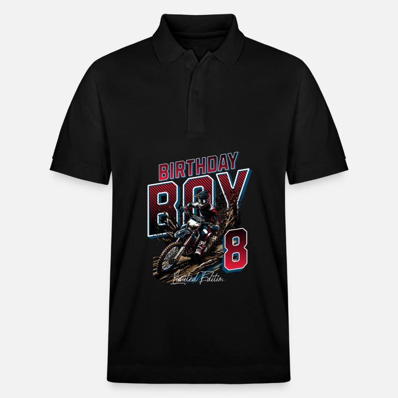 8e anniversaire de motocross - Polo PREPSTER bio Stanley/Stella Unisexe - noir